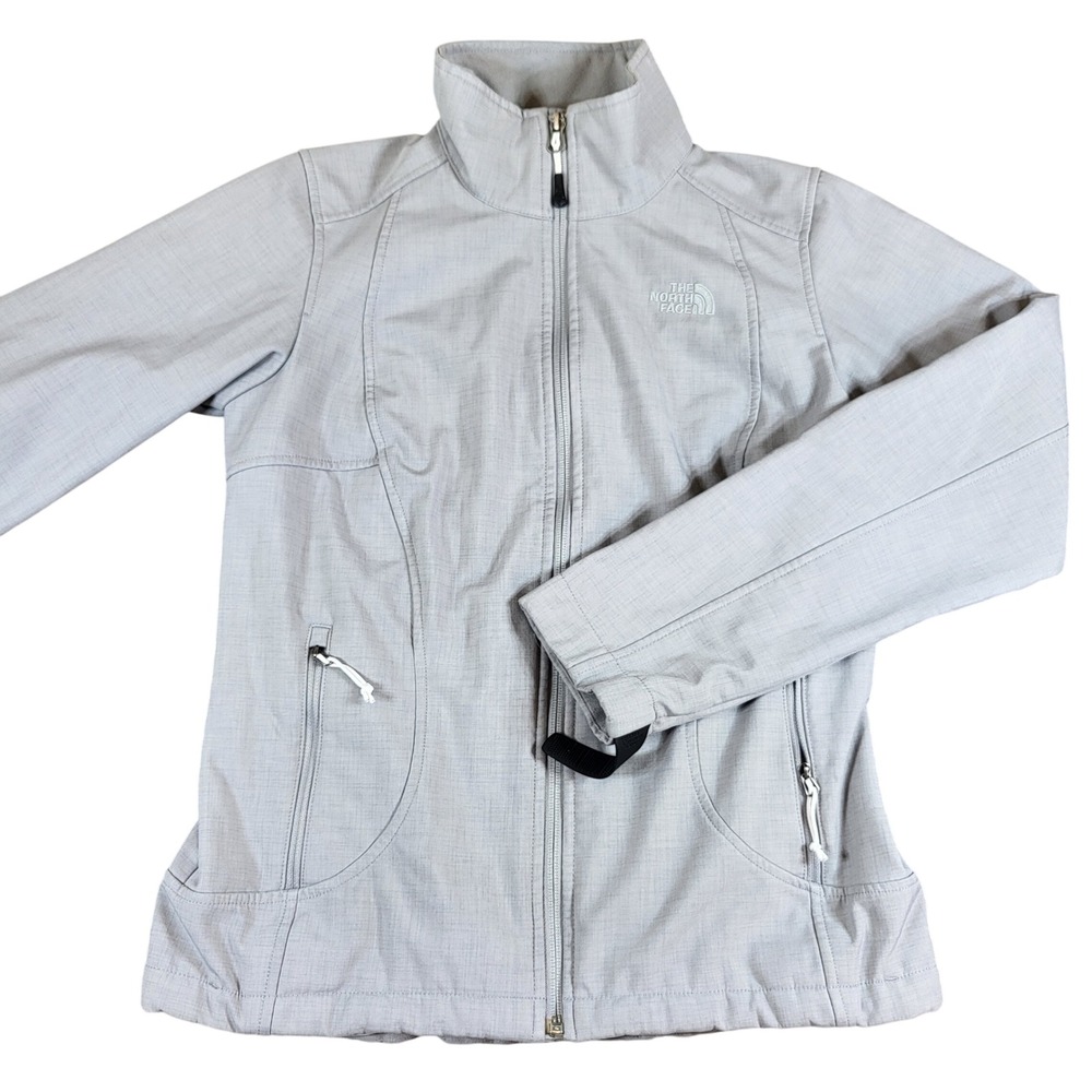 The North‎ Face Womens Regular Fit Softshell Jacket Size S Light Grey